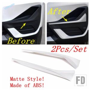 BMW 2PCS フロントバンパー フォグライト ランプ アイリッド ストリップ ガード モールディング デコレーション カバー トリム X1 F48 2020 20 - Matte Style