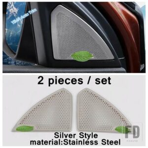 プジョー ドアステレオスピーカーカバートリムAピラーコラムツイーターステンレスアクセサリー3008 5008 GT 2017-2022に適合 - model 2