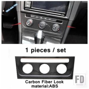 VW カーボン製 AC エアアウトレット / ヘッドライトランプ / ドアアームレストカバートリム ゴルフ 7 7.5 MK7 ハッチバック 2014 - 2019 - model 4