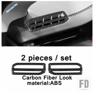 ジープ コンパス 2021-23 用 カーボン / レッド インテリアパーツ カーコンソール ギアシフトボックス パネル エア エアコン フレーム ガラス - model 10