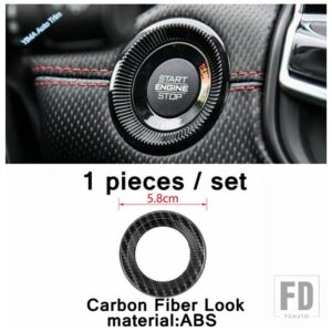 ジープ コンパス 2021-23 用 カーボン / レッド インテリアパーツ カーコンソール ギアシフトボックス パネル エア エアコン フレーム ガラス - model 2