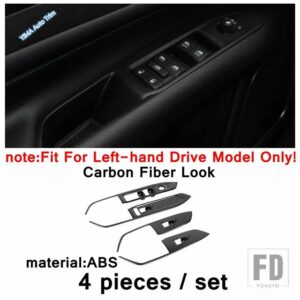 ジープ コンパス 2021-23 用 カーボン / レッド インテリアパーツ カーコンソール ギアシフトボックス パネル エア エアコン フレーム ガラス - model 4