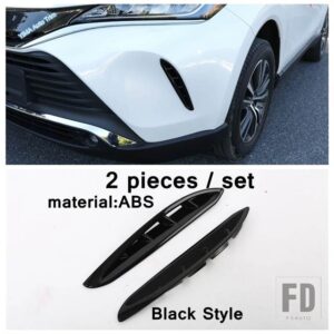 トヨタ ヴェンザ / ハリアー 2021 - 2024 用 オートフォグランプ / リアウィンドウスポイラートライアングル / ドアハンドルカバートリムアクセ - Model D