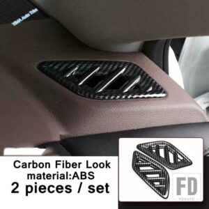 日産 カーボンルックカーステアリングホイール/エアコン吹き出し口フレームカバートリム キャシュカイ J12 2022 2023 インテリアアクセサリー - Upper Air Outlet