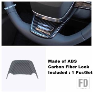 トヨタ ABS製 オートステアリングホイール U字型フレーム 装飾アクセサリー カバートリムキット ハイランダー/クルーガー 2020-24年式用 - Carbon Fiber Look