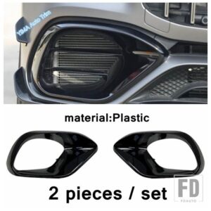 メルセデスベンツ ブラックスタイルフロントバンパーフォグランプ装飾パネルカバートリムプラスチックアクセサリーCLA45 AMG C118 2020 2021に - model 2