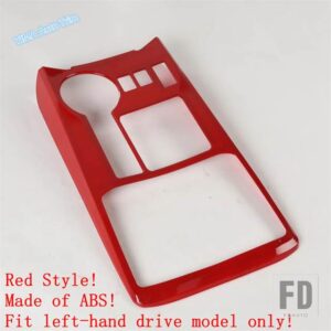 トヨタ 自動車用 ストール ギアシフトボックス フレームカバートリム 4RUNNER 2010-2019 マット/レッド/カーボン インテリアアクセサリー - Red