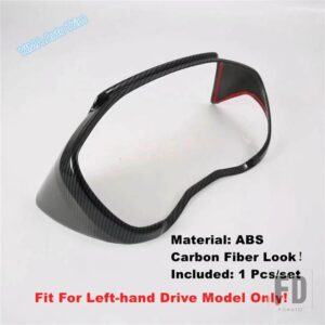 スバル ダッシュボード計器パネルカバートリム フォレスター 2019-2023 ABSマットカーボンルック 車内アクセサリー - Carbon Fiber Look