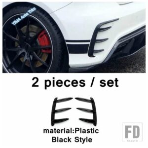 メルセデスベンツ リアバンパー フランクスポイラー エアベントカバー インテーク テールウィンドナイフトリム Aクラス W176 A200 ハッチバック - Black Style A
