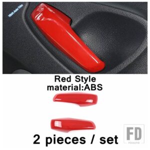 レッドオート内装ギアシフトボックス/ダッシュボードディスプレイ/ステアリングホイールボタンカバー SMART FORTWO 451 2009 - 2015 アクセサリ - inner Door Handle