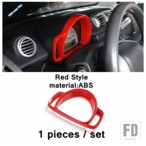 レッドオート内装ギアシフトボックス/ダッシュボードディスプレイ/ステアリングホイールボタンカバー SMART FORTWO 451 2009 - 2015 アクセサリ - Dashboard
