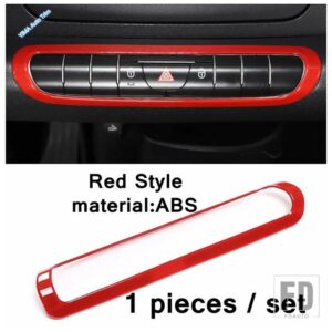 レッドオート内装ギアシフトボックス/ダッシュボードディスプレイ/ステアリングホイールボタンカバー SMART FORTWO 451 2009 - 2015 アクセサリ - Middle air outlet