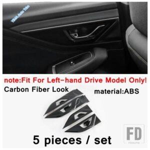 スバル アウトバック 2020 2021 カーボンルック アクセサリー用 ステアリングホイール / スカイライトハンドル / AC / ギアシフトノブ ステッカ - Model D