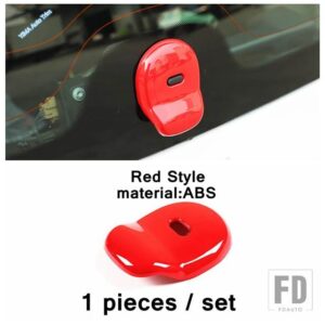 ABSハザード灯/センターコントロールギアシフトパネル/リアウィンドウカバートリムレッドアクセサリー SMART 453 FORTWO 2015 - 2021用 - model 4