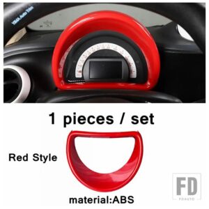 ABSハザード灯/センターコントロールギアシフトパネル/リアウィンドウカバートリムレッドアクセサリー SMART 453 FORTWO 2015 - 2021用 - model 9