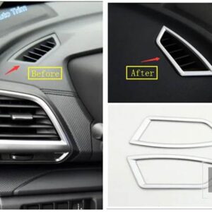 スバル フォレスター 2019 - 2023 用 エアコン AC コンセント ベント フレーム 装飾カバー トリム ABS マットスタイル 車内アクセサリー - Model B