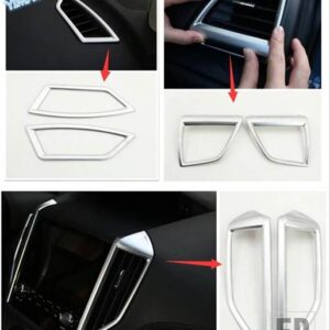 スバル フォレスター 2019 - 2023 用 エアコン AC コンセント ベント フレーム 装飾カバー トリム ABS マットスタイル 車内アクセサリー - Model A