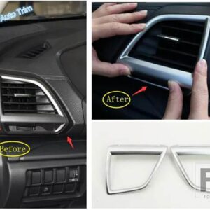 スバル フォレスター 2019 - 2023 用 エアコン AC コンセント ベント フレーム 装飾カバー トリム ABS マットスタイル 車内アクセサリー - Model C