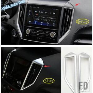 スバル フォレスター 2019 - 2023 用 エアコン AC コンセント ベント フレーム 装飾カバー トリム ABS マットスタイル 車内アクセサリー - Model D