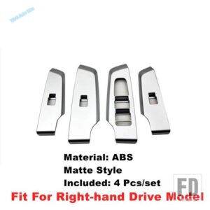 三菱 カーアクセサリー 内ドアアームレスト ウィンドウガラス リフトボタン スイッチ コントロールパネル カバートリム アウトランダー 2023-2 - Matte - RHD