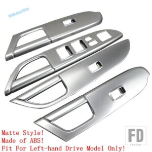 三菱 ASX 2014 - 2021 用 オートインナードアウィンドウガラスパネルアームレストリフトスイッチボタンカバートリム 車内アクセサリー - Matte Style