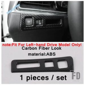 キャデラック XT6 2020 2021 2022 用カーボン製車内窓スイッチ / ウォーターカップ / 読書灯 / トランスミッションカバートリム - model 11