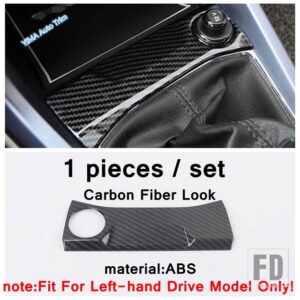 VW カーボンルックカップホルダー/ステアリングホイール/リフトボタン/エアコンカバートリムアクセサリー T-CROSS 2019 - 2023 - model 4