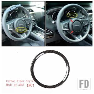 ジャガー 電動ハンドブレーキ/ステアリングホイールリングカバートリム F-PACE X761 2017 - 2022 カーボンインテリアアクセサリーに適合 - Model F