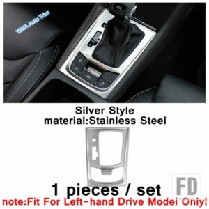 ギアシフトパネルカバートリムステンレスフィットSKODA KODIAQ 2017 - 2023カーボン/マット/ブラックブラッシュドインテリアアクセサリー - Silver Style