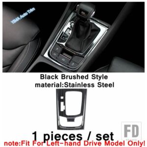 ギアシフトパネルカバートリムステンレスフィットSKODA KODIAQ 2017 - 2023カーボン/マット/ブラックブラッシュドインテリアアクセサリー - Black Brushed