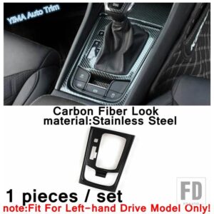 ギアシフトパネルカバートリムステンレスフィットSKODA KODIAQ 2017 - 2023カーボン/マット/ブラックブラッシュドインテリアアクセサリー - Carbon Fiber Look