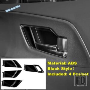 トヨタ プリウス 60系 2023-2024年式用 ウィンドウガラスリフト / ヘッドライトスイッチ / リアアンチキックカバートリム ブラックスタイルアク - Inner Door Dowl