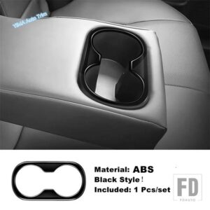 トヨタ プリウス 60系 2023-2024年式用 ウィンドウガラスリフト / ヘッドライトスイッチ / リアアンチキックカバートリム ブラックスタイルアク - Rear Cup Holder