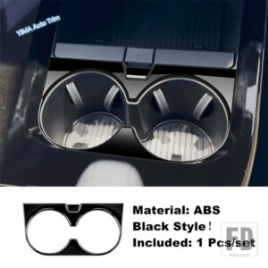 トヨタ プリウス 60系 2023-2024年式用 ウィンドウガラスリフト / ヘッドライトスイッチ / リアアンチキックカバートリム ブラックスタイルアク - Front Cup Holder