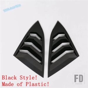 ホンダ シビック セダン 2016 - 2019用 オート リアドア ウィンドウ ベント ルーバー スクープ カバー トリム ABS アクセサリー ブラック / カ - Black Style