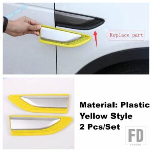 ランドローバー ディスカバリースポーツ2015-2019用イエロー/レッド車体フェンダーリーフパネルカバートリムプラスチック外装アクセサリー - Yellow Style