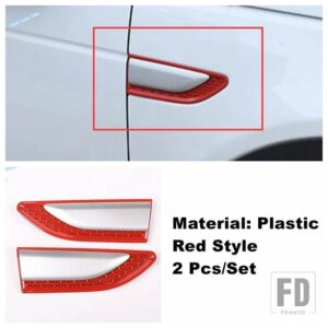 ランドローバー ディスカバリースポーツ2015-2019用イエロー/レッド車体フェンダーリーフパネルカバートリムプラスチック外装アクセサリー - Red Style