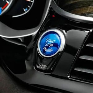 BMW 自動車エンジンスタートストッププッシュボタンキーホールスイッチリングカバートリムABS X1 / X2 / X3 / X5用インテリアリフィットキット - Blue Style
