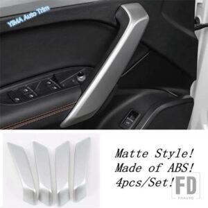 アウディ マット仕上げ ACコンセント / ドアアームレストハンドル / ヘッドライトランプスイッチボタンカバートリム Q5 2018 - 2023 ABSインテ - Model F