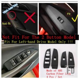 マツダ カーボン製リアウィンドウルーバーシャッター/フォグランプ/ステアリングホイールボタンカバートリムアクセサリー6 2019-2024年式用 - Model C