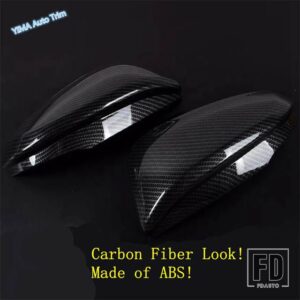 トヨタ ABS製カーウィングケース バックミラーシェルカバートリム 4RUNNER 2013-2019 光沢/カーボン風 外装アクセサリー - Carbon Fiber Look