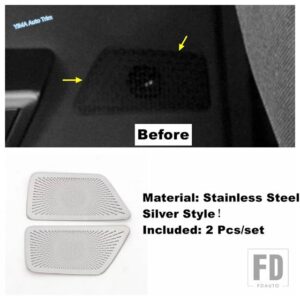 トヨタ タンドラ 2022 2023 2024用 ダッシュボードホーン/ドアスピーカーオーディオ/読書灯ランプ装飾フレームカバートリムアクセサリー - Rear Door Speaker D
