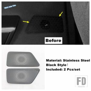 トヨタ タンドラ 2022 2023 2024用 ダッシュボードホーン/ドアスピーカーオーディオ/読書灯ランプ装飾フレームカバートリムアクセサリー - Rear Door Speaker C