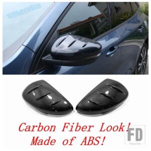 フォード エスケープ/クーガ 2020-2023 用 バックミラーキャップカバートリム 光沢/カーボン外装アクセサリー - Carbon Fiber Look