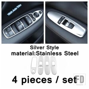 インフィニティ QX50 2018 - 2022 用 リアエアーACベントアウトレット / ウィンドウガラスリフト / ヘッドライトカバートリム インテリアアクセ - Window Glass Lift