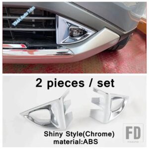 日産 クロームカーフロントフォグライトランプガーニッシュベゼルカバートリムABSアクセサリー エクストレイルXトレイル/ローグT33 2021 2023 - Shiny Style