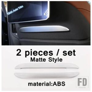 BMW ABS カーボンルック オートシートパネルバック アンチキックパッド トリム 装飾 インテリアアクセサリー 2個 X5 G05 X7 2019 - 2024に適合 - Matte Style