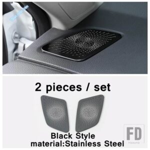 ホンダ ステンレス製ドアスピーカー/ハンドルボウルオーディオカスタム装飾パネルカバートリムアクセサリー CR-V CRV 2023 2024用 - Model E