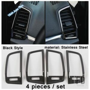 グローブボックスハンドルスパンコール/スピーカー/エアコンパネルカバートリム シュコダ カロク 2018-2022 ステンレスアクセサリー - model 4