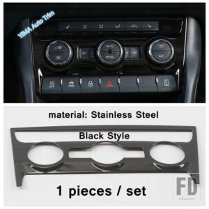 グローブボックスハンドルスパンコール/スピーカー/エアコンパネルカバートリム シュコダ カロク 2018-2022 ステンレスアクセサリー - model 6